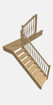 Schody podestowe 1/2